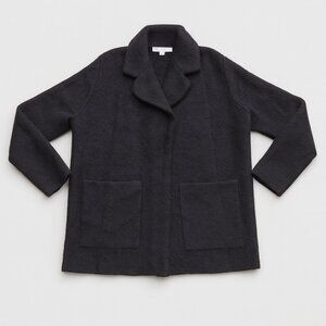 Vince Merino Wool Alpaca Blend Sweater Blazer Jacket Black S Oversized NWOT